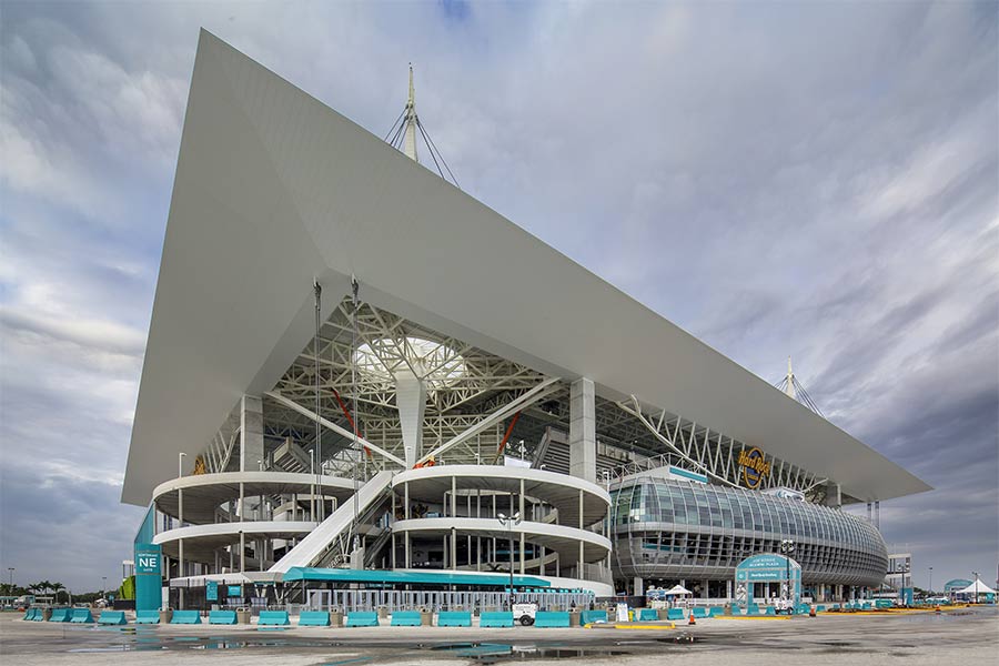 Hard Rock Stadium Exterior Close Up