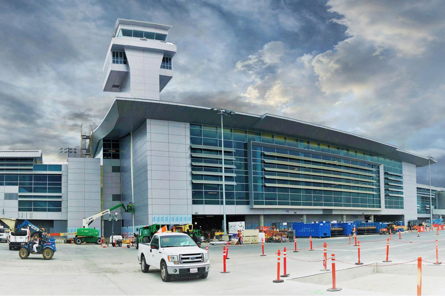 Exterior of the LAX Midfield Satellite Concourse