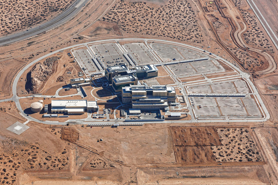 Arial photo of the entire grounds of the William Beaumont Army Medical Center