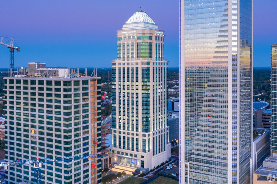 Arial photo of 600 South Tryon