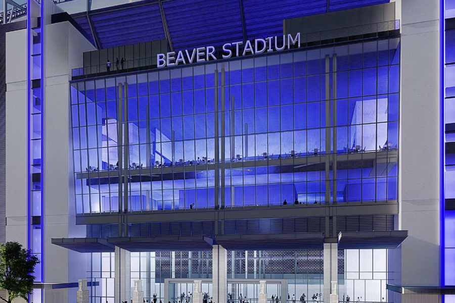 Exterior of the Beaver Stadium.