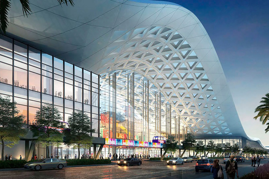 Exterior of the Las Vegas Convention Center entrance
